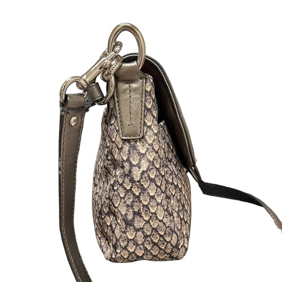 Coach Taylor Snake Print Flap Crossbody Purse - Picture 4 of 11